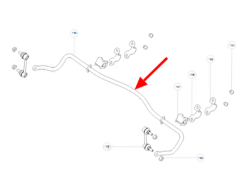 Стабилизатор поперечной устойчивости передний  2906100XKM01B