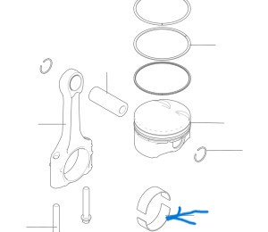 Кольцо стопорное поршневого пальца для двигателя арт. 1004018XEC023