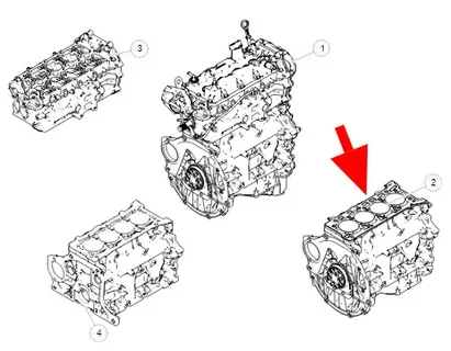 Блок цилиндров автомобиля Tank 300 в сборе арт. 1000160XEC57