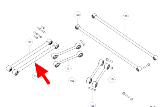 Рычаг задний нижний продольный правый 2914114XGW04A