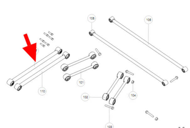 Рычаг задний нижний продольный левый 2914112XGW04A