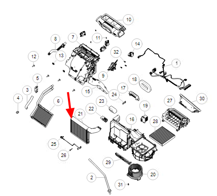 Оригинальный испаритель кондиционера для автомобиля Tank 300. арт. 8107200XPW01A
