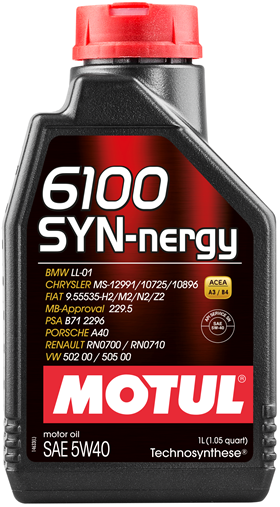 Масло моторное MOTUL 6100 SYN-NERGY 5W40 A3 / SN