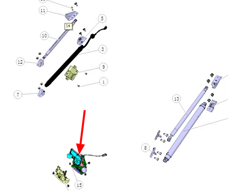 Замок багажника для автомобиля Changan UNI‑K. арт. S311F2701080200AA