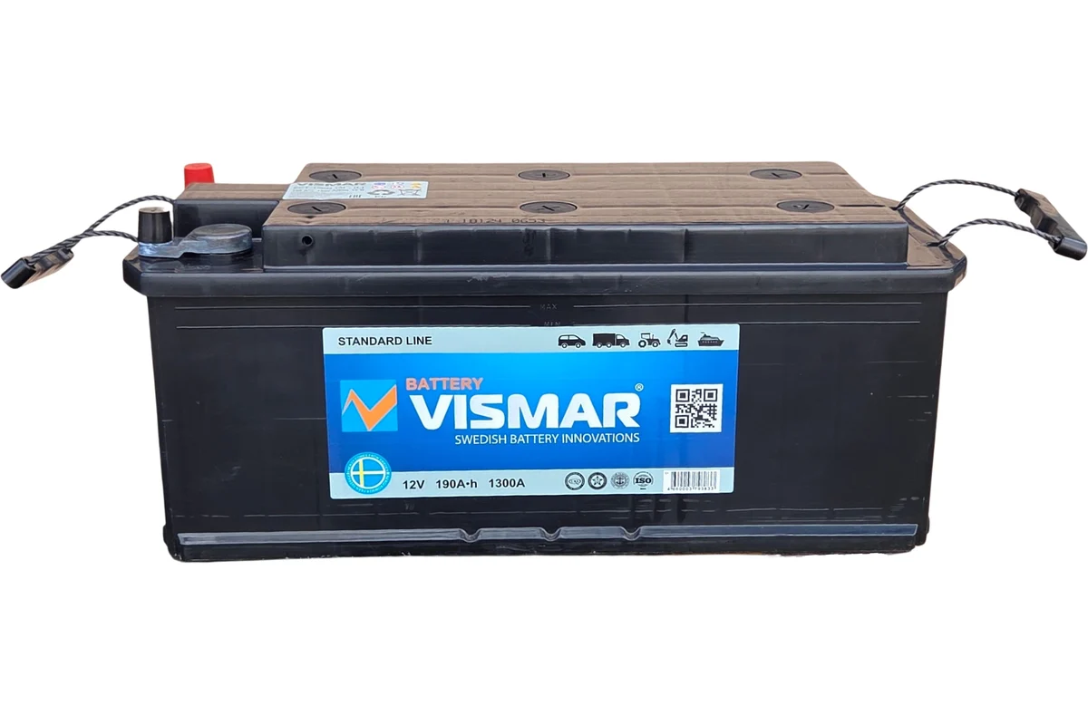 Аккумуляторная кислотная батарея VISMAR ST 6СТ-190 N 1300A