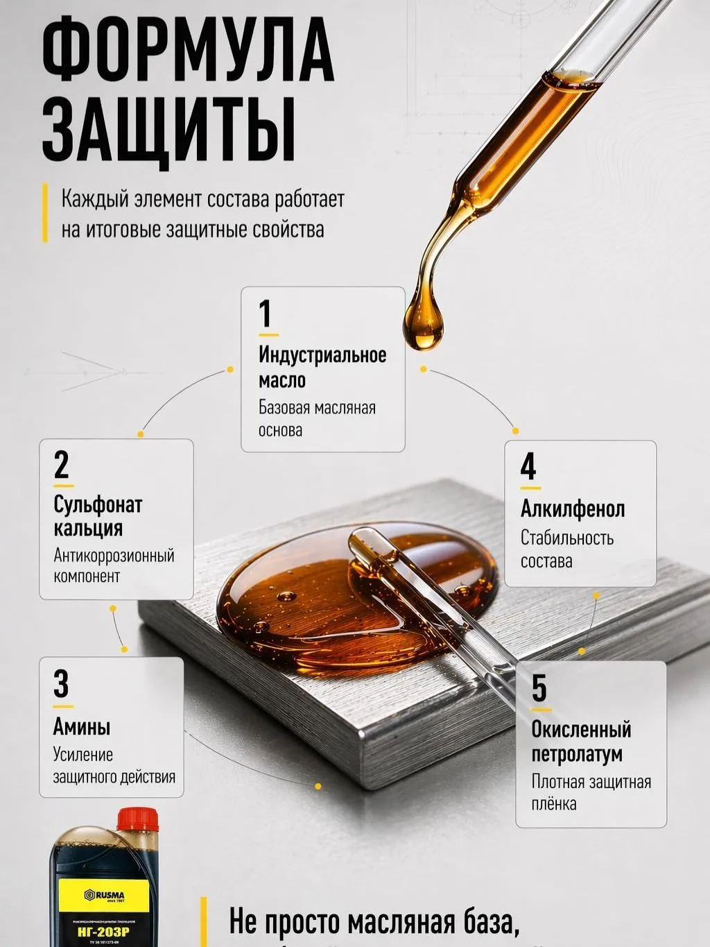 Консервационное смазочное масло РУСМА НГ-203Р ТУ 38.1011273-89