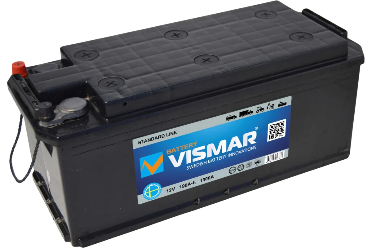 Аккумуляторная кислотная батарея VISMAR ST 6СТ-190 N 1300A