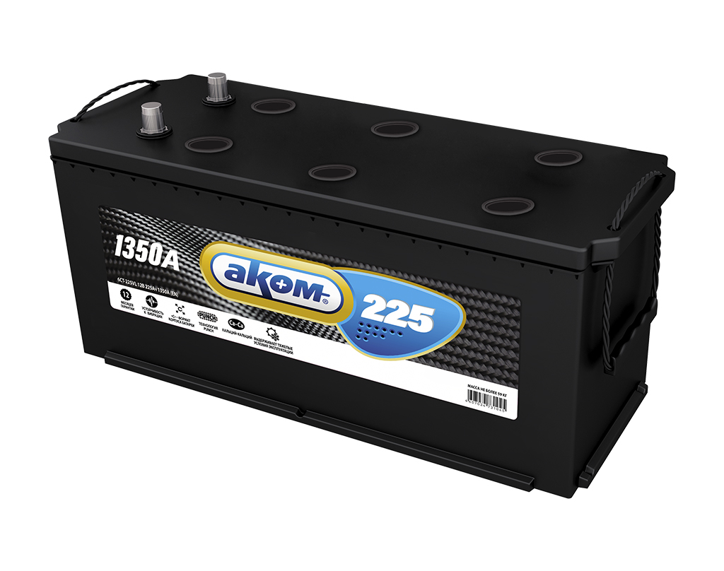 Аккумулятор Аком 225Ah/1350 /518x274x242/ правый + / левый +
