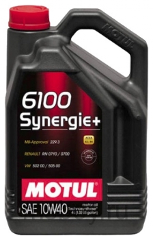 Масло моторное MOTUL 6100 Synergie + 10W40 A3 / SN