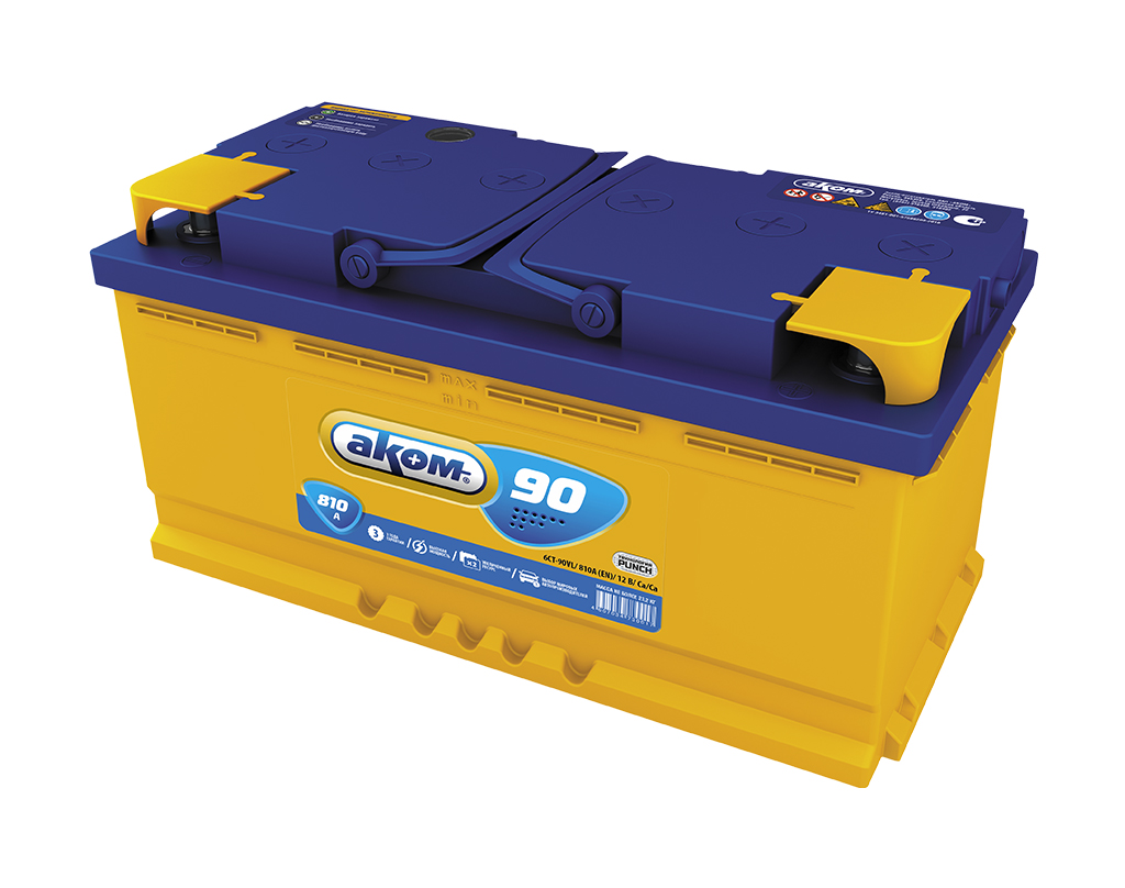 Аккумулятор Аком  90Ah/810 /352x175x190/ правый + / левый +