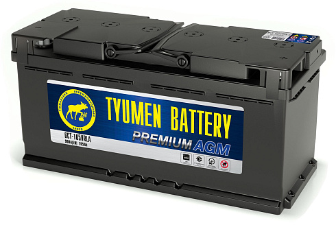 Аккумулятор TYUMEN BATTERY 6СТ -105VRLA-R PREMIUM AGM 900 A(EN), 393х175х190 П.П./О.П.
